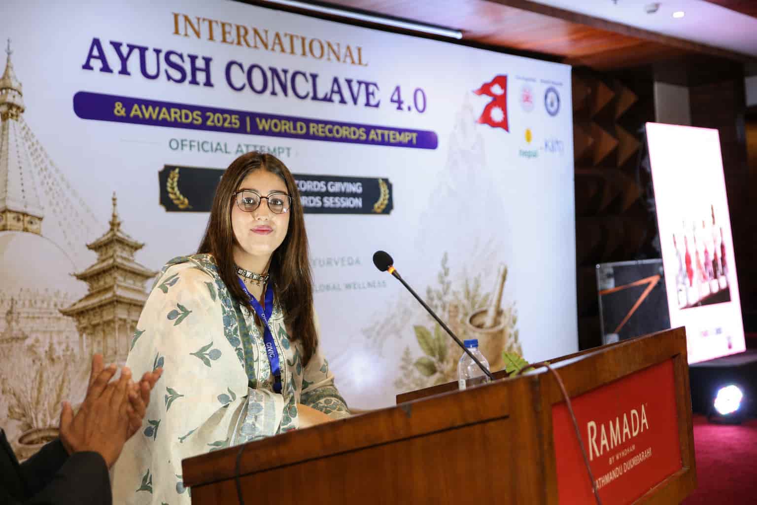 Dr. Kaushal presenting her clinical research
